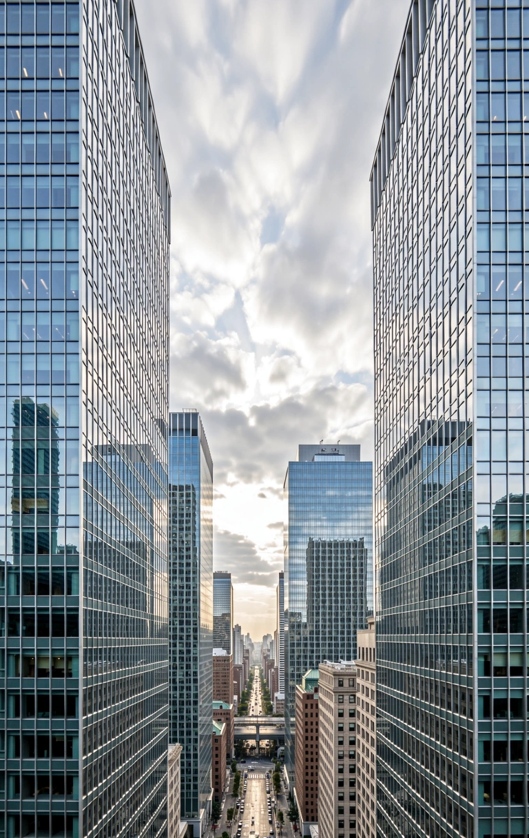 Financial district architecture